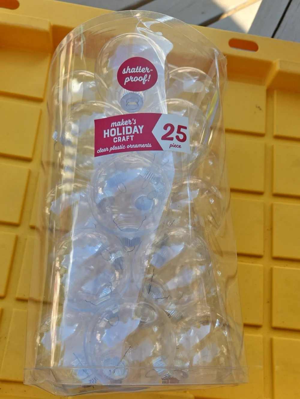 Clear Plastic Ornaments - 25 Pack
